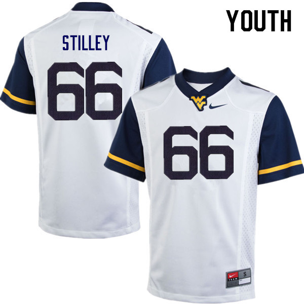 Youth #66 Adam Stilley West Virginia Mountaineers College Football Jerseys Sale-White